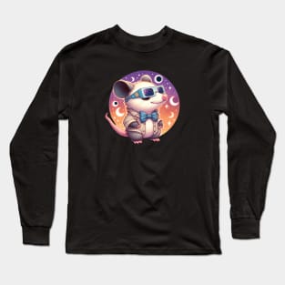 Possum watching total eclipse Long Sleeve T-Shirt